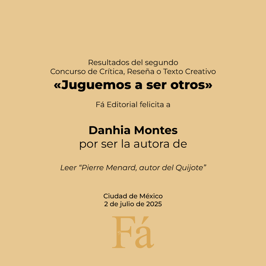 Danhía Montes, autora de “Leer Pierre Menard, autor del Quijote”, gana el Premio Juguemos a ser otros
